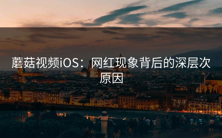 蘑菇视频iOS：网红现象背后的深层次原因